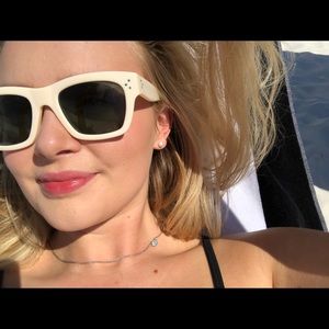 White Celine Sunglasses